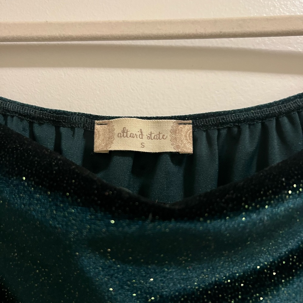 Altard state emerald green glitter short dress